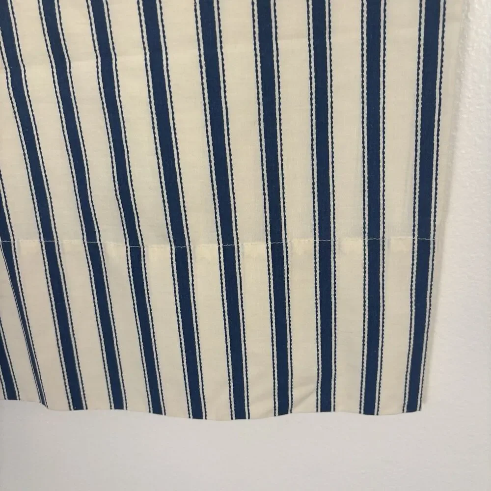 Ralph Lauren Vintage Ticking Stripe Pillowcase Blue White 100% Cotton USA Made